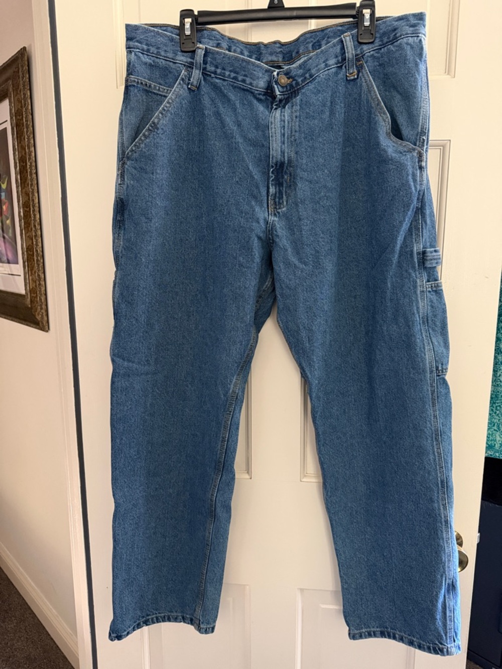 Relaxed Fit Men's Blue Denim Work Jeans